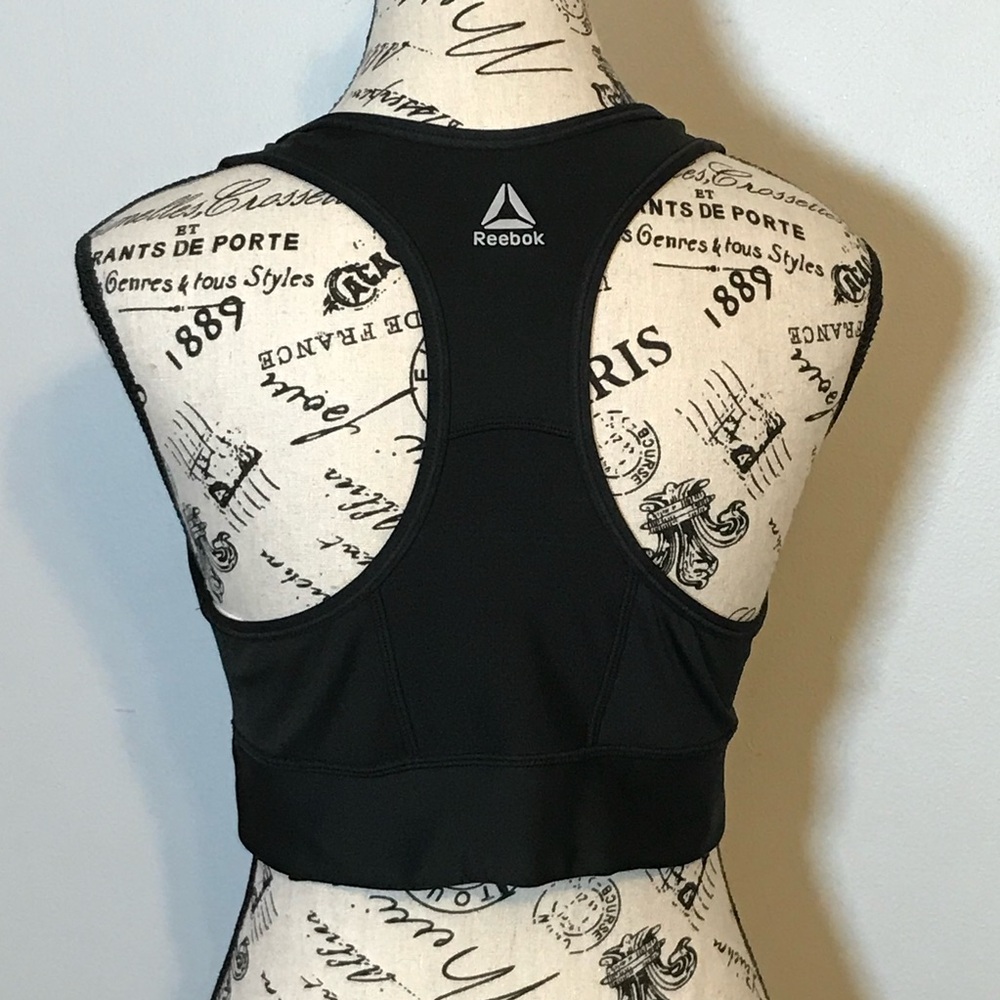 Reebok Racerback Sports Bra Black Size Large